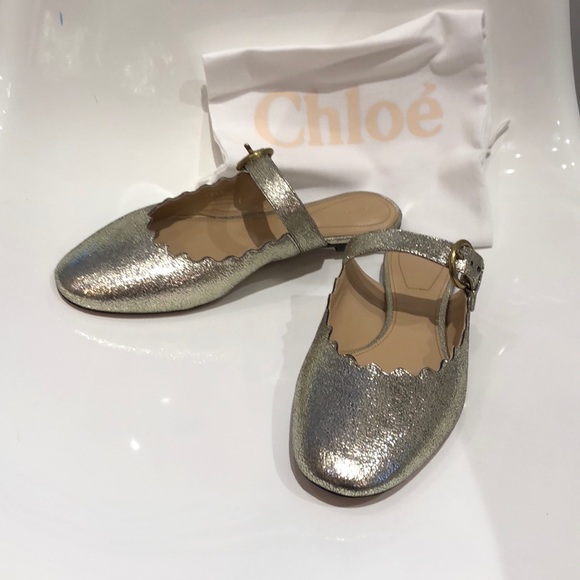 SOLD !!NIB Chloe “Lauren”glitter ballet mules. 8.5 - Picture 4 of 6